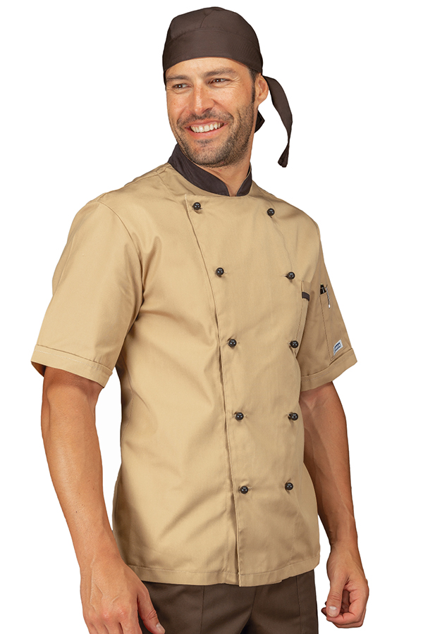 GIACCA CUOCO M/M BISCOTTO + MORO 65% POLYESTER 35% COTTON