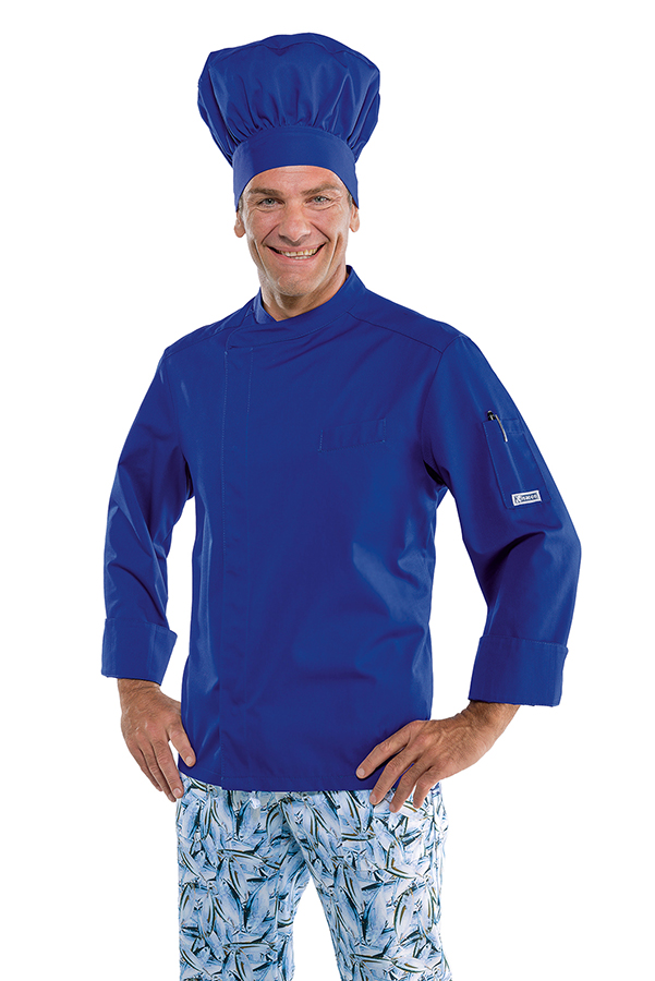 GIACCA CUOCO BILBAO BLU CINA 65% POLYESTER 35% COTTON