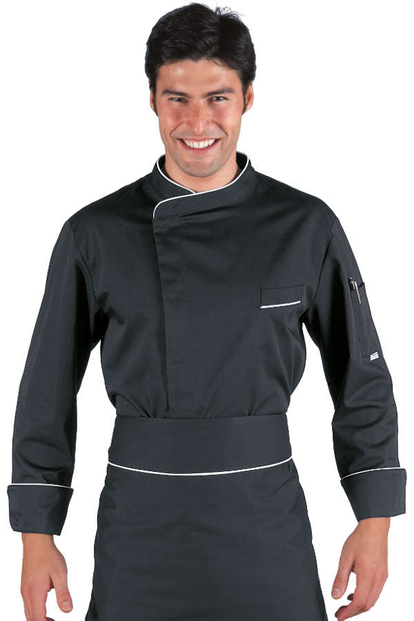 GIACCA BILBAO NERO+BIANCO 65% POLYESTER 35% COTTON
