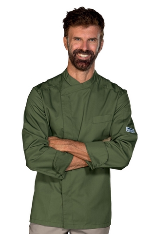 GIACCA CUOCO BILBAO VERDE MILITARE 65% POLYESTER 35% COTTON