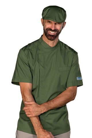 GIACCA CUOCO BILBAO VERDE MILITARE M/M 65% POLYESTER 35% COTTON