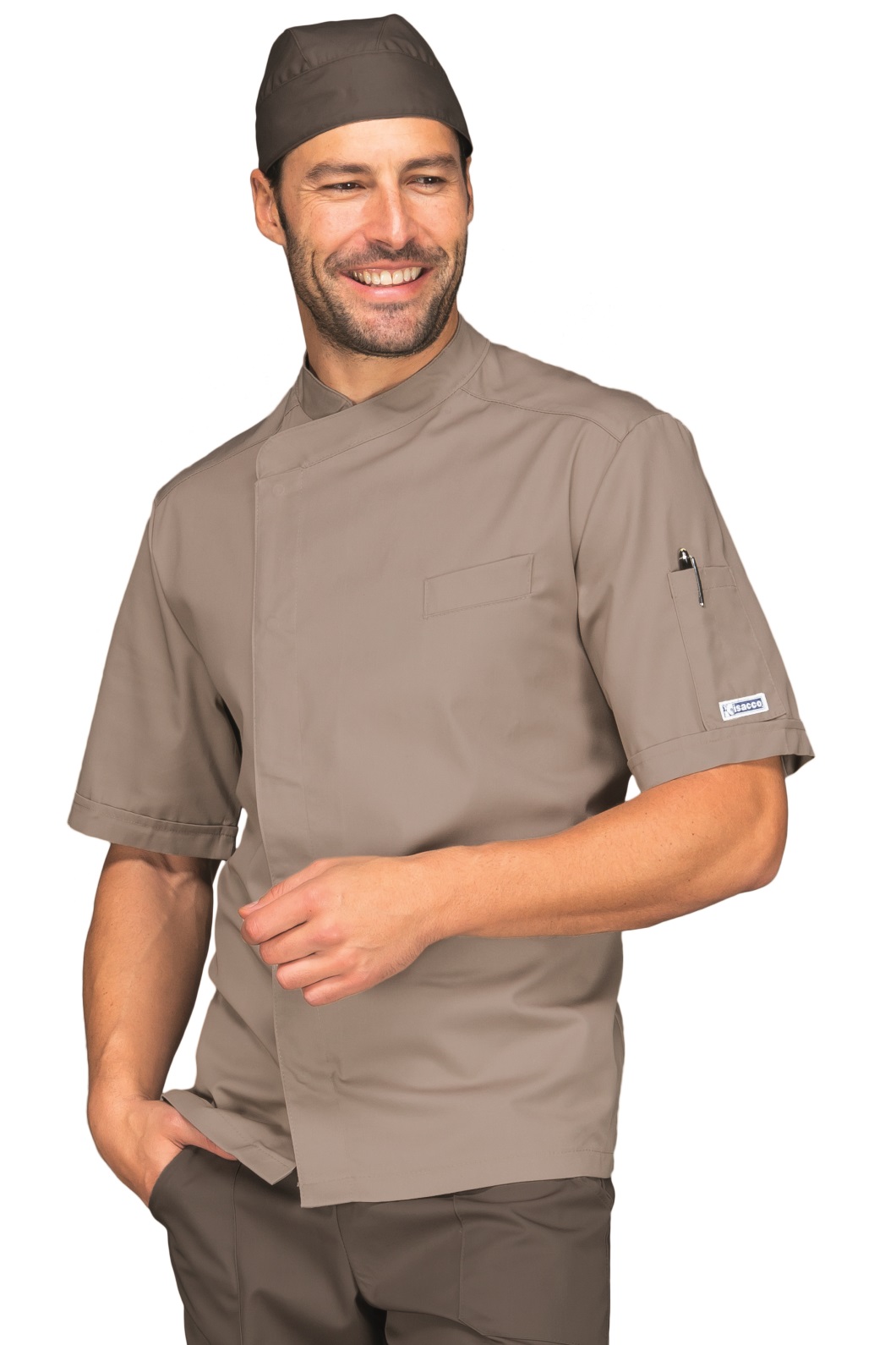 GIACCA CUOCO BILBAO MEZZA MANICA TORTORA 65% POLYESTER 35%