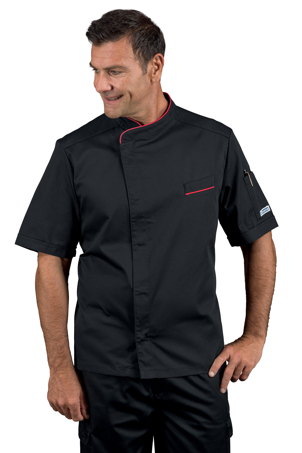GIACCA BILBAO M/M NERO + ROSSO 65% POLYESTER 35% COTTON