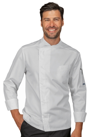 GIACCA CUOCO BILBAO LYOCELL BIANCO 53% LYOCELL 47% RECYCLED POLYESTER