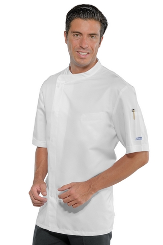 GIACCA CUOCO BILBAO MEZZA MANICA LYOCELL BIANCO 53% LYOCELL 47% RECYCLED