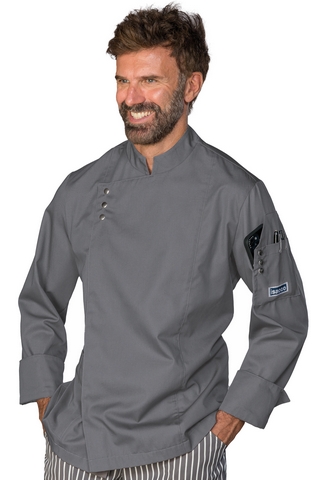 GIACCA CUOCO MADRID GRIGIO 65% POLYESTER 35% COTTON