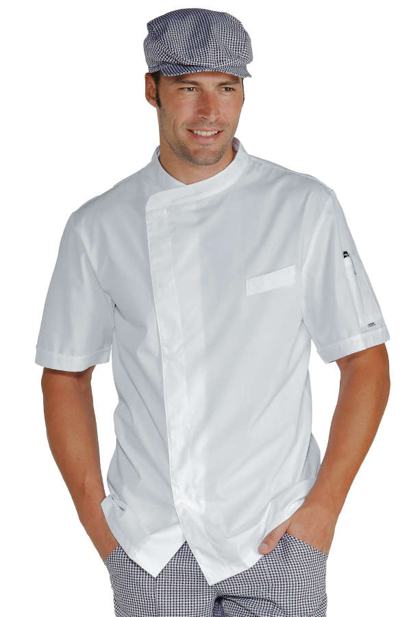 GIACCA CUOCO PRETORIA EXTRA LIGHT M/M BIANCO 65% POLYESTER