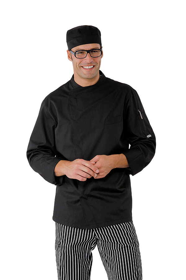 GIACCA CUOCO PRETORIA EXTRA LIGHT NERO 65% POLYESTER 35% CO