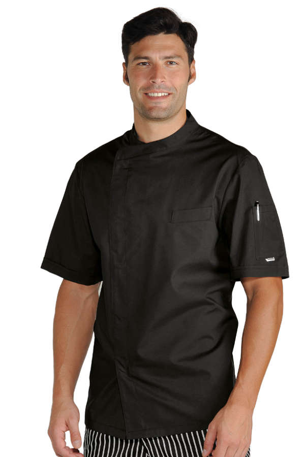 GIACCA CUOCO PRETORIA EXTRA LIGHT M/M NERO 65% POLYESTER 35