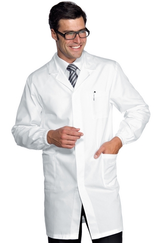 CAMICE UOMO BIANCO CM 100 BOTT.A PRESSIONE OEKO-TEX® STANDARD 100 CERTIF