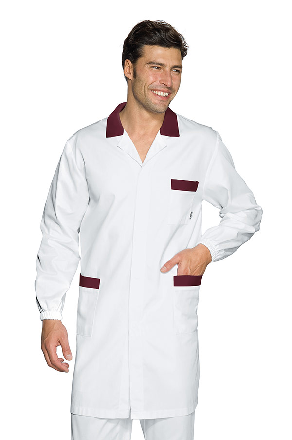 CAMICE TORONTO BIANCO+BORDEAUX 100 % COTTON