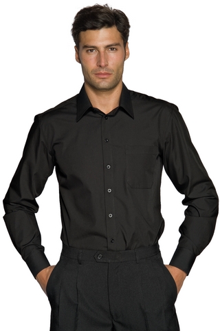 CAMICIA NEVADA UNISEX NERO XXXL 97% COTTON 3% SPANDEX