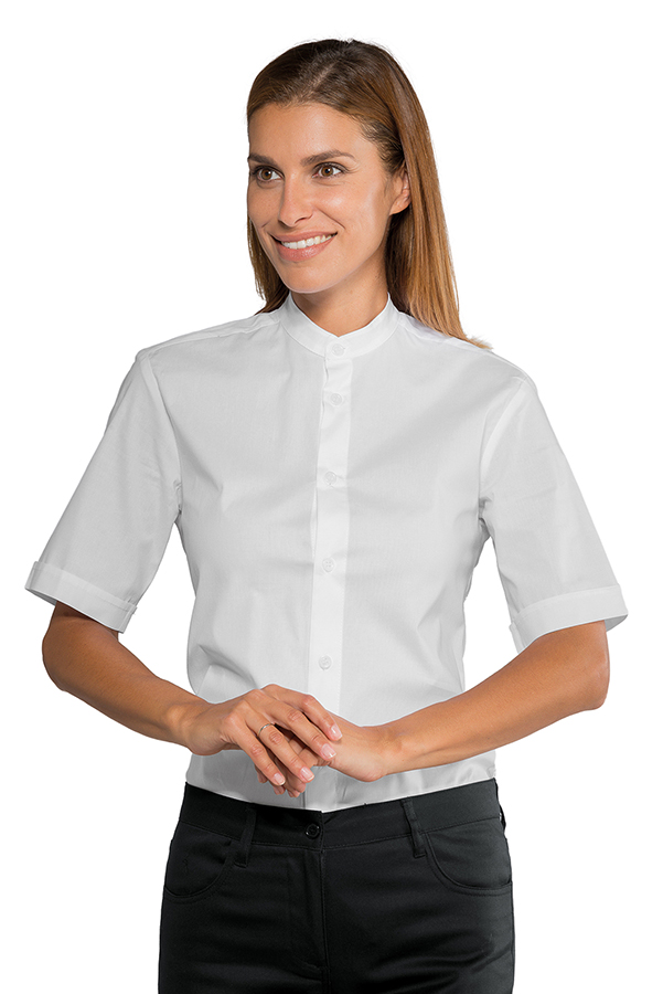 CAMICIA DETROIT UNISEX STRETCH BIANCO M/M 97% COTTON 3% SPA