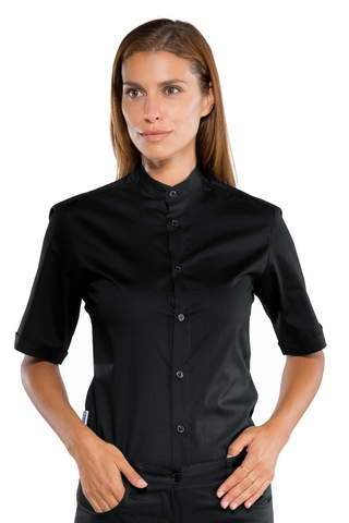 CAMICIA DETROIT UNISEX M/M STRETCH NERO TG 3XL 97% COTTON 3% SPANDEX