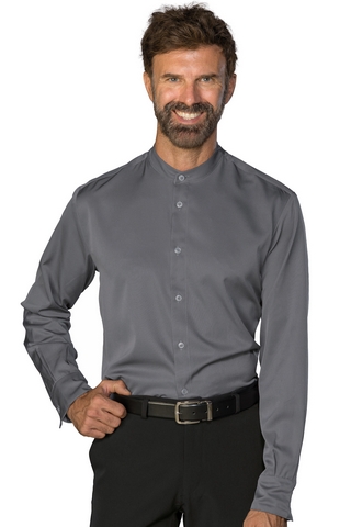 CAMICIA DETROIT UNISEX TECNOSTRETCH GRIGIO 96% POLYESTER 4% SPANDEX