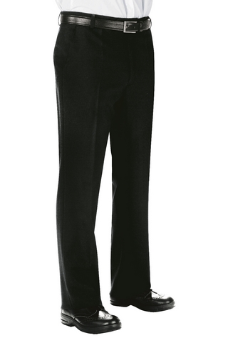 PANTALONE UOMO SENZA PINCES NERO TG 64 100 % POLYESTER