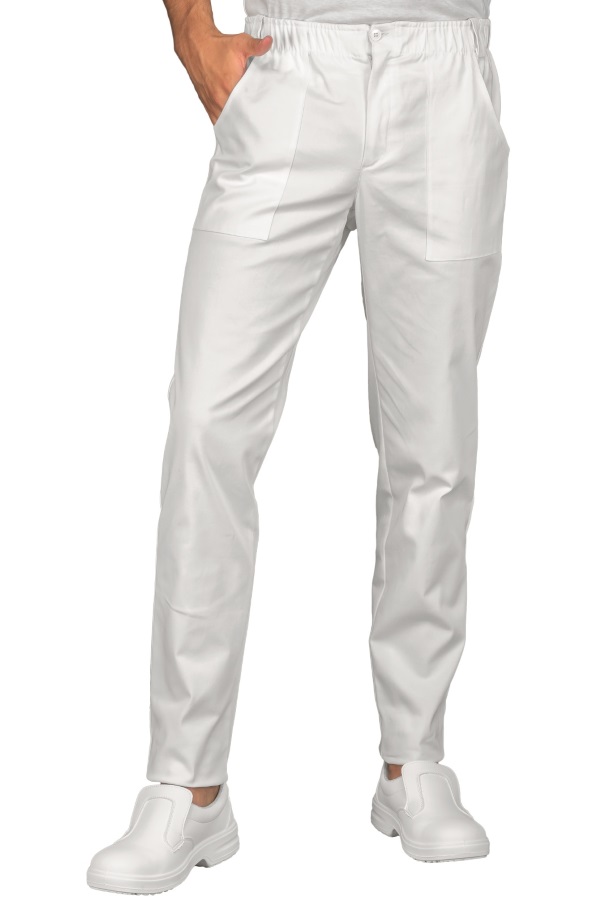 PANTALONE UOMO VERMONT SUPER STRETCH BIANCO 97% COTTON 3% S