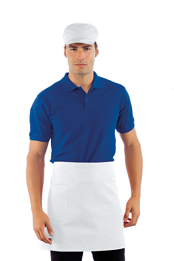 GREMBIULE VITA CM 70X46 C/TASCA BIANCO 100 % COTTON