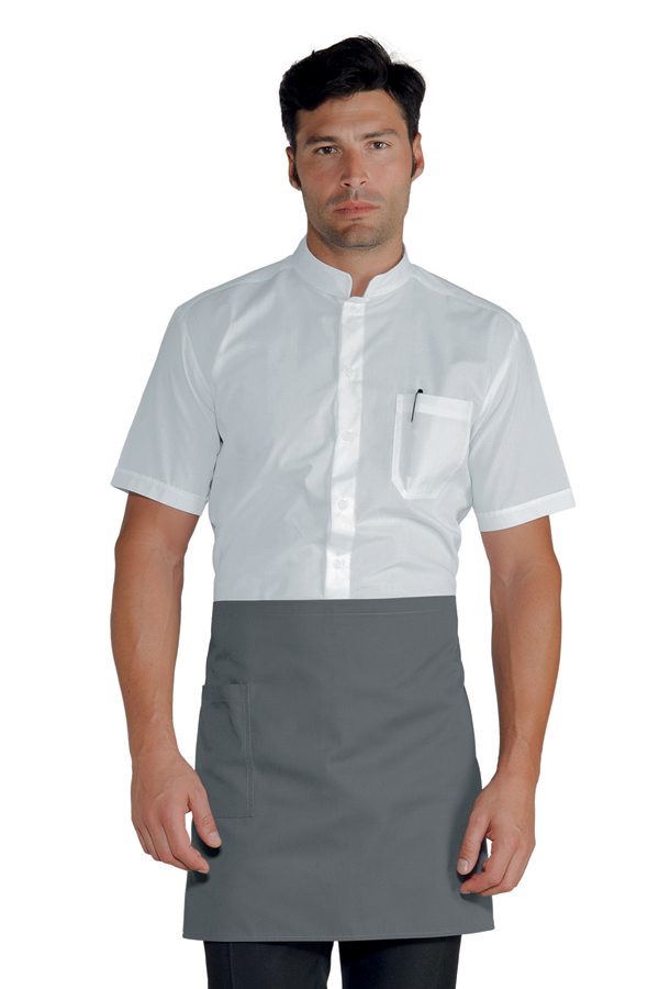 GREMBIULE VITA CM 70X46 C/TASCA GRIGIO 65% POLYESTER 35% CO