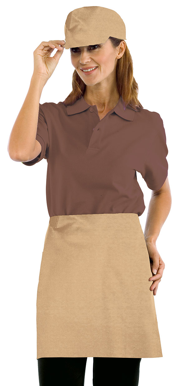 GREMBIULE VITA CM 70X46 C/TASCA BISCOTTO 65% POLYESTER 35%