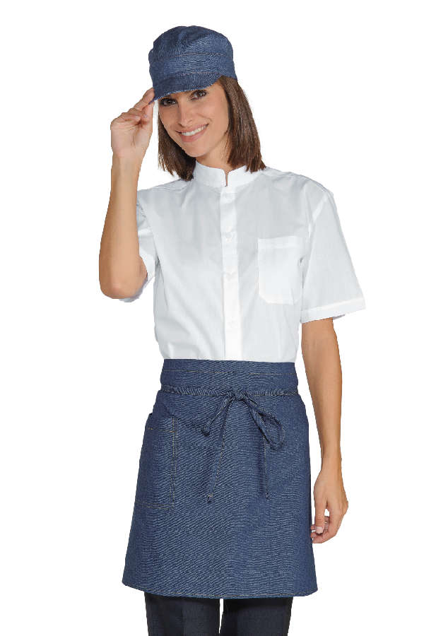GREMBIULE VITA CM 70X46 C/TASCA JEANS 100 % COTTON