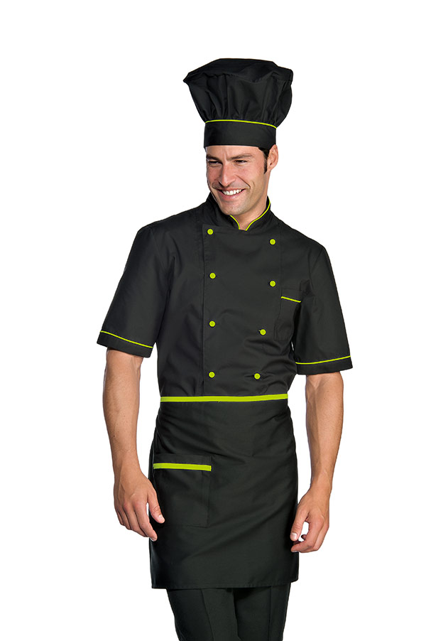 GREMBIULE VITA CM 70X46 C/TASCA NERO+MELA 65% POLYESTER 35%