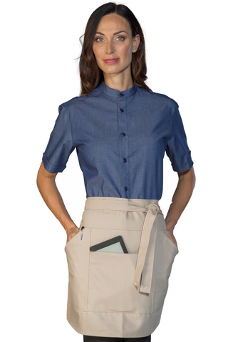GREMBIULE ROUEN CM 70X48 STONE SABBIA 65% COTTON 35% POLYESTER