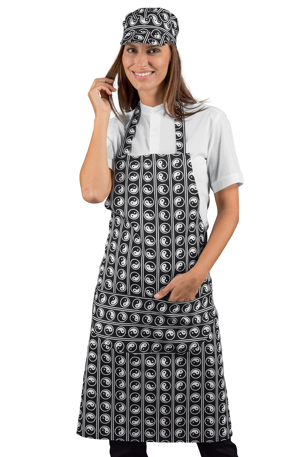 GREMBIULE PETTORINA YIN YANG 100 % COTTON