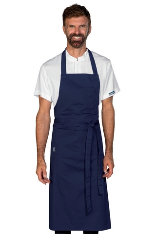 GREMBIULE PETTORINA BOMBAY EXTRALARGE BLU 65% POLYESTER 35% COTTON