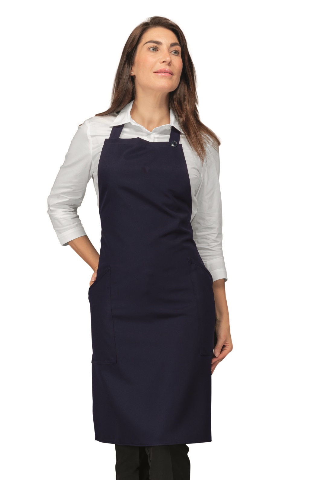 GREMBIULE CHAMPAGNE BLU 100 % POLYESTER