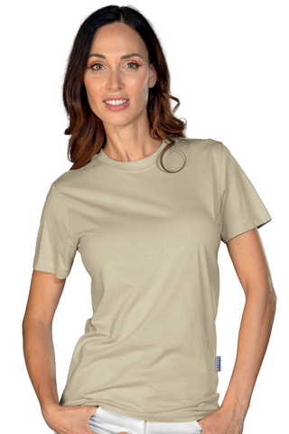 T-SHIRT GIROCOLLO MEZZA MANICA SABBIA 100 % COTTON